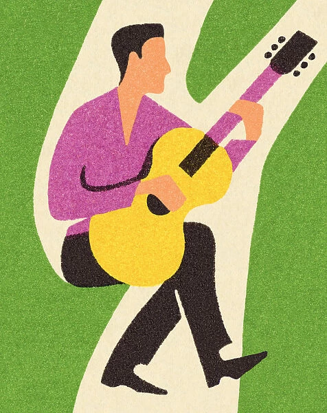 Man Playing the Guitar