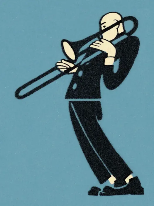 Framed Print : Man Playing Trombone Framed Print : Man Playing Trombone