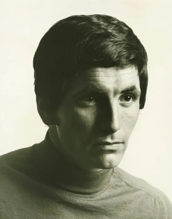 Framed Print : Serious man posing in studio, (B&W), portrait Framed Print : Serious man posing in studio, (B&W), portrait