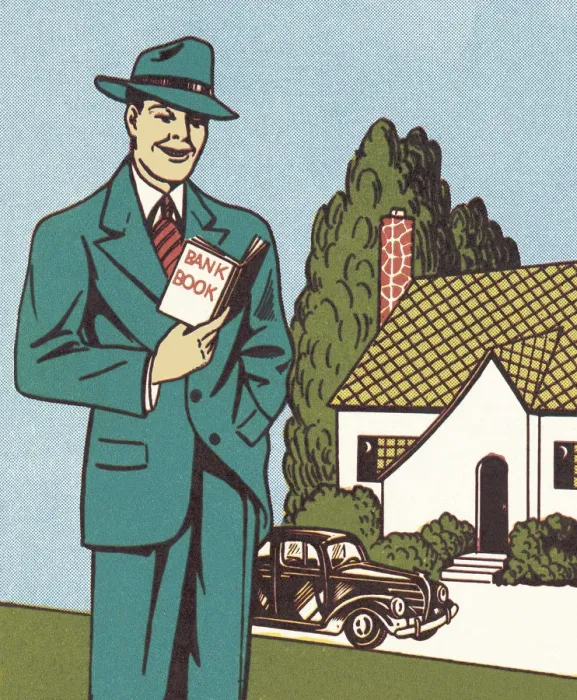 Framed Print : Man Purchasing a House Framed Print : Man Purchasing a House