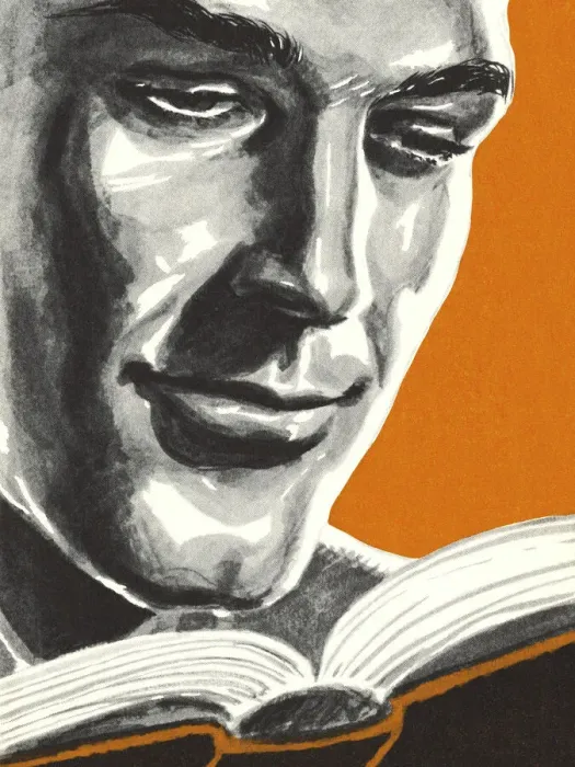 Framed Print : Man Reading a Book Framed Print : Man Reading a Book