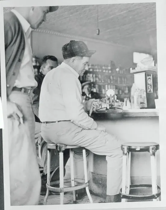 Framed Print : Man Reading a Geiger Counter Framed Print : Man Reading a Geiger Counter