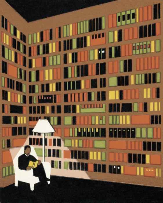 Framed Print : Man Reading in a Library Framed Print : Man Reading in a Library