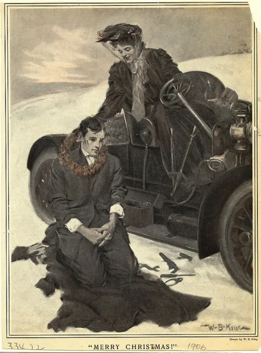 Framed Print : Man Receiving Encouragement After Car Broke Down Framed Print : Man Receiving Encouragement After Car Broke Down