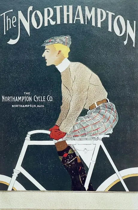 Framed Print : Man riding a Northampton bicycle Framed Print : Man riding a Northampton bicycle
