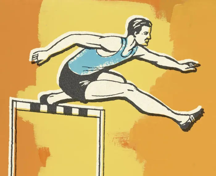 Framed Print : Man Running Hurdles Framed Print : Man Running Hurdles