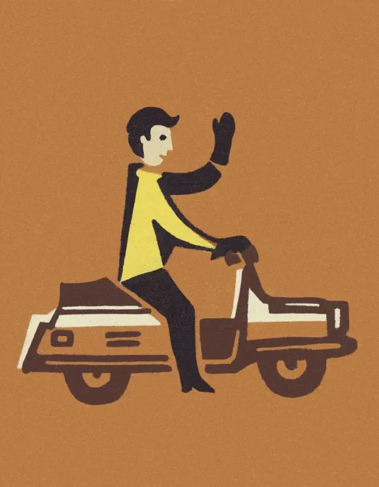 Framed Print : Man on Scooter Framed Print : Man on Scooter