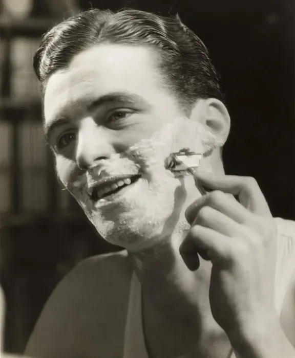 Framed Print : Man shaving Framed Print : Man shaving