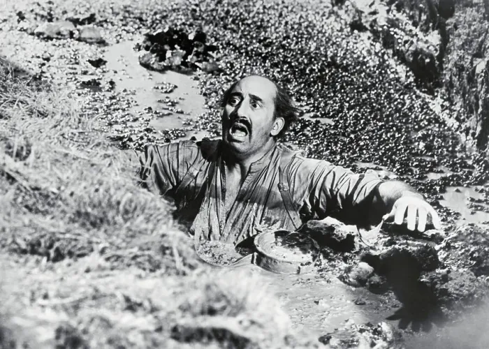 Framed Print : Man Sinking in Quicksand in Movie Scene Framed Print : Man Sinking in Quicksand in Movie Scene