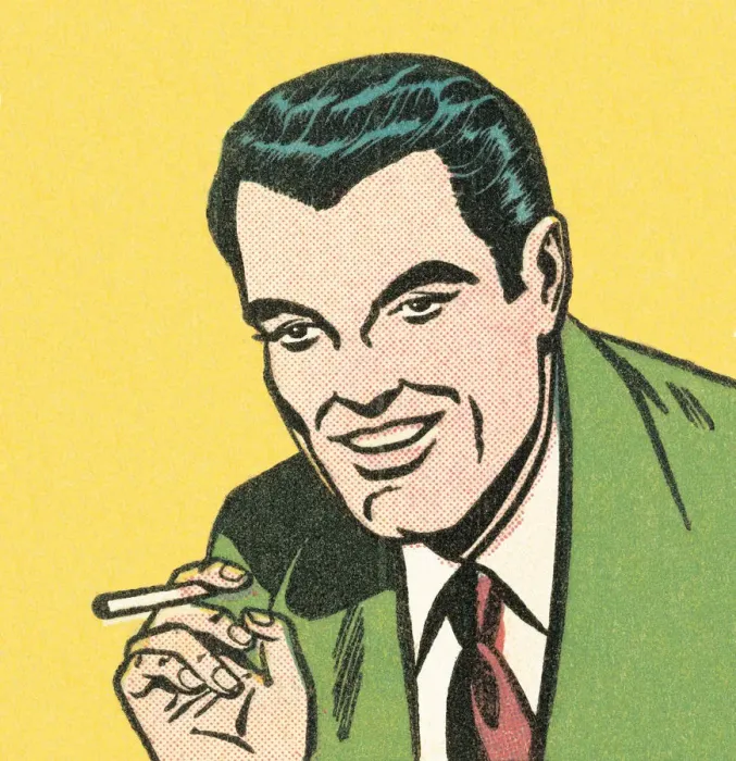 Framed Print : Man smoking Framed Print : Man smoking
