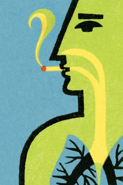 Framed Print : Man smoking Framed Print : Man smoking