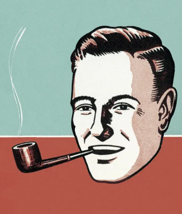 Framed Print : Man Smoking Pipe Framed Print : Man Smoking Pipe