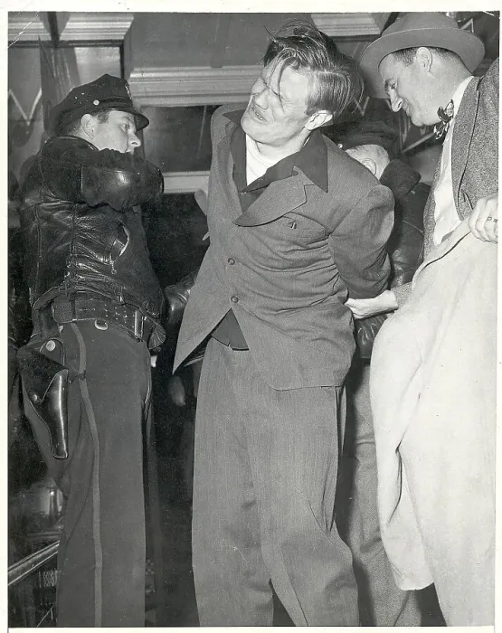 Framed Print : Man Sobs as Police Take Him Away Framed Print : Man Sobs as Police Take Him Away