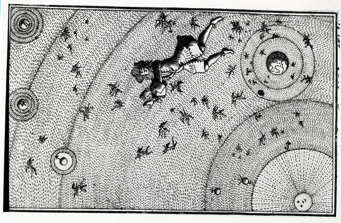 Framed Print : Man In Space, Engraving Framed Print : Man In Space, Engraving