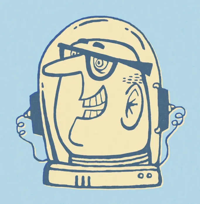 Framed Print : Man in Space Helmet