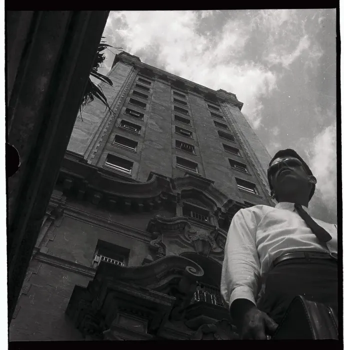 Framed Print : Man Standing Outside Freedom Tower Framed Print : Man Standing Outside Freedom Tower
