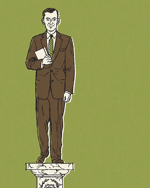 Man Standing on a Pedestal