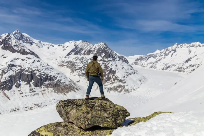 Framed Print : A man standing on the Rock Framed Print : A man standing on the Rock