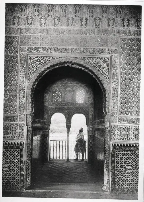 Framed Print : Man Standing By Terrace Of Muslem Design Framed Print : Man Standing By Terrace Of Muslem Design
