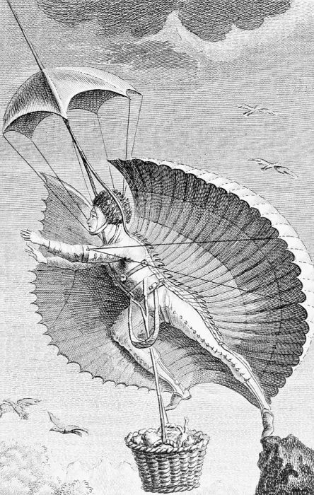 Framed Print : Man In Strange Flying Contraption;Engrav Framed Print : Man In Strange Flying Contraption;Engrav