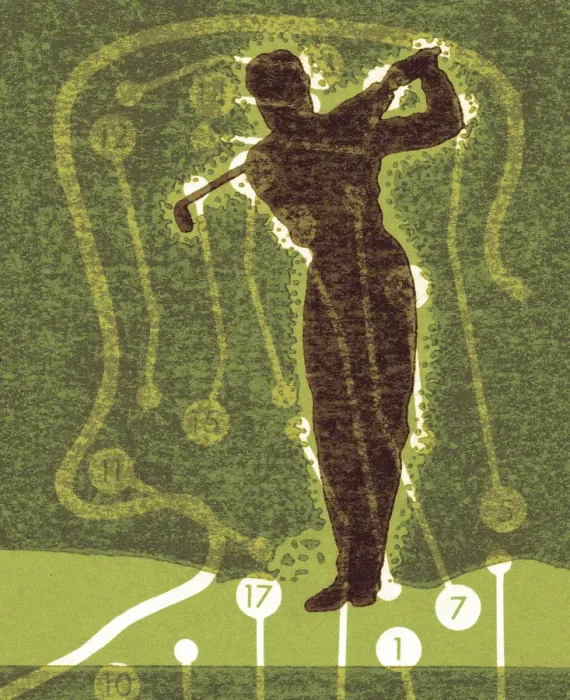 Framed Print : Man Swinging Golf Club Framed Print : Man Swinging Golf Club