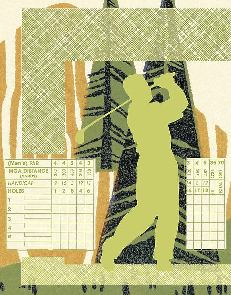 Man Swinging a Golf Club