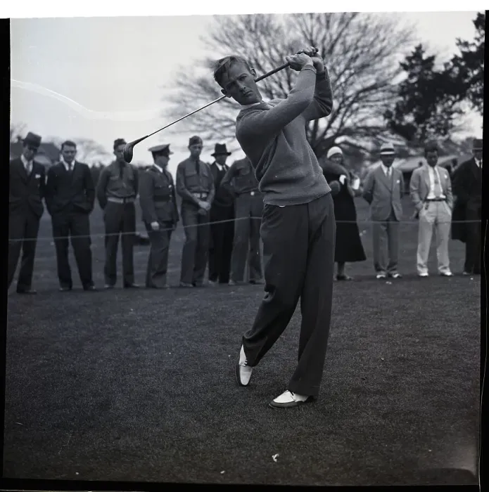 Framed Print : Man Taking Golf Shot Framed Print : Man Taking Golf Shot