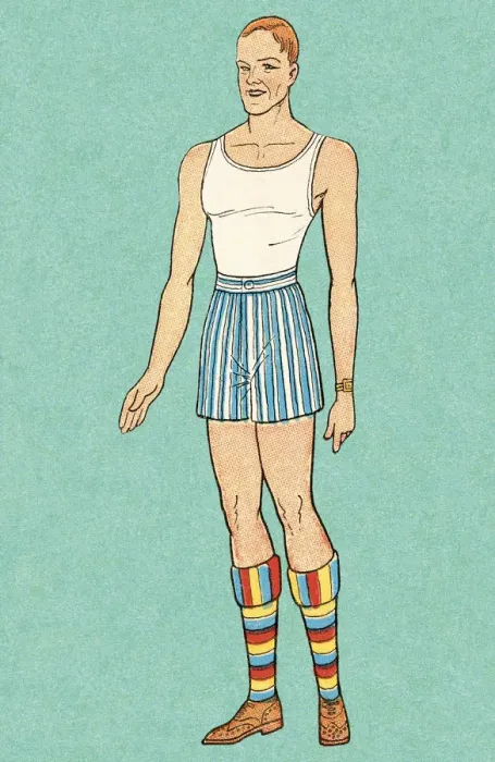 Framed Print : Man in Undergarments