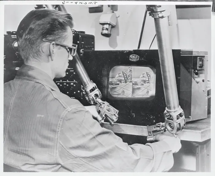 Framed Print : Man Using Remote Control Operations Framed Print : Man Using Remote Control Operations
