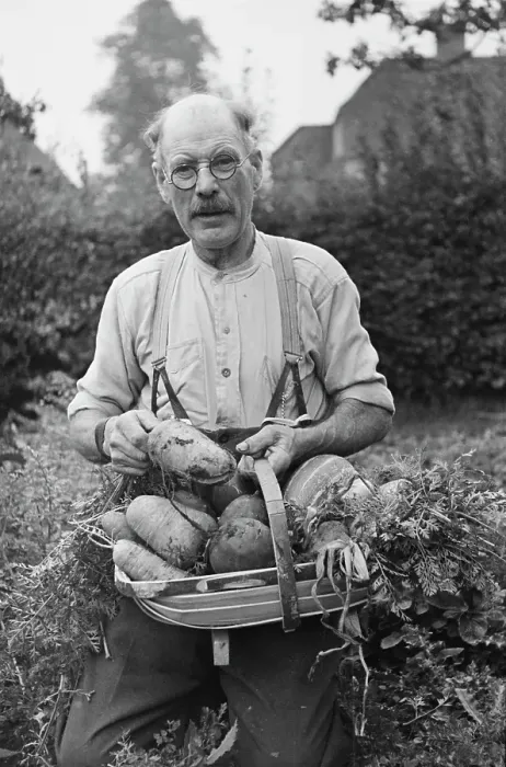 Framed Print : A Man With Vegetables