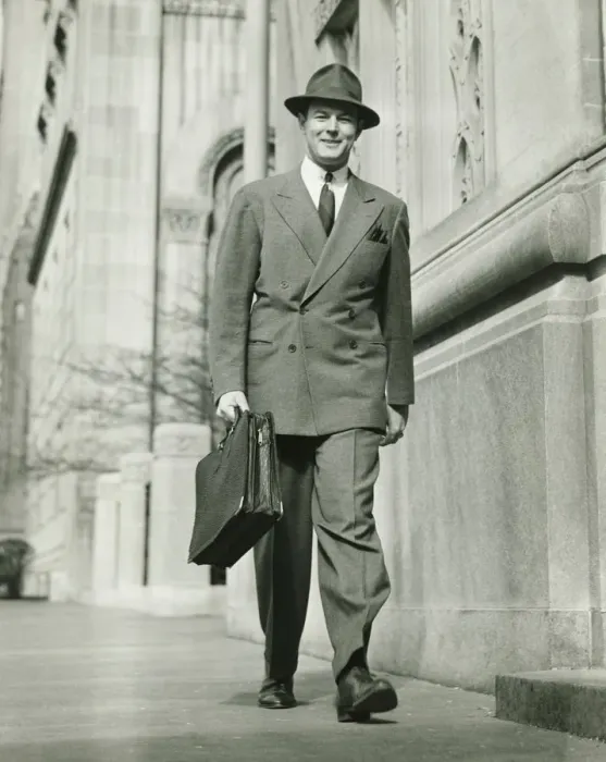 Framed Print : Man walking on street, carrying briefcase, (B&W) Framed Print : Man walking on street, carrying briefcase, (B&W)