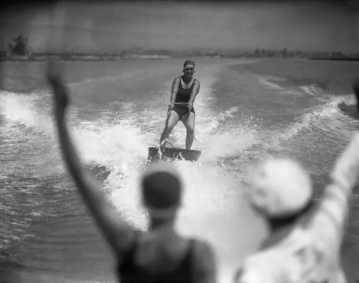 Framed Print : Man waterskiing Framed Print : Man waterskiing