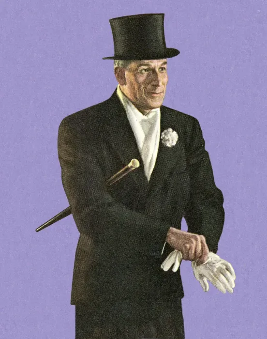 Framed Print : Man Wearing Top Hat Framed Print : Man Wearing Top Hat