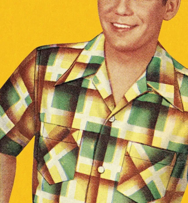 Framed Print : Man Wearing a Plaid Shirt Framed Print : Man Wearing a Plaid Shirt
