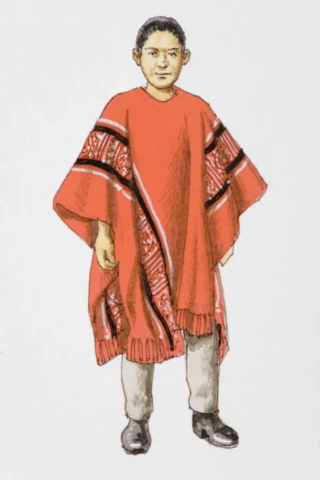 Framed Print : Man wearing poncho Framed Print : Man wearing poncho