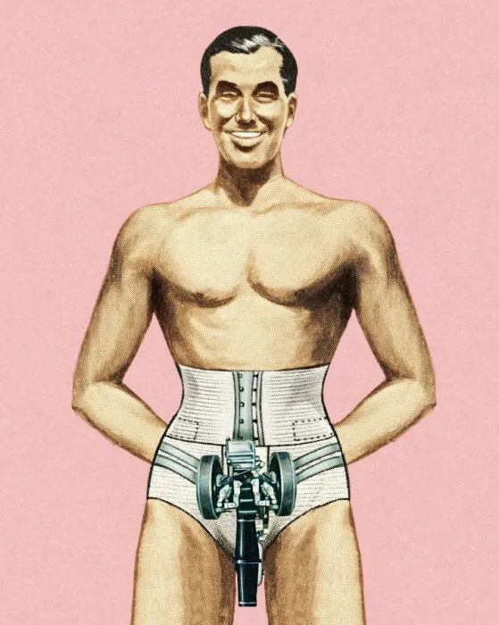 Framed Print : Man Wearing Undergarment Framed Print : Man Wearing Undergarment