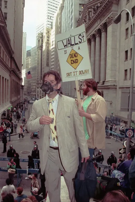 Framed Print : Man Wears Gas Mask In Front / Ny Stock Exc Framed Print : Man Wears Gas Mask In Front / Ny Stock Exc