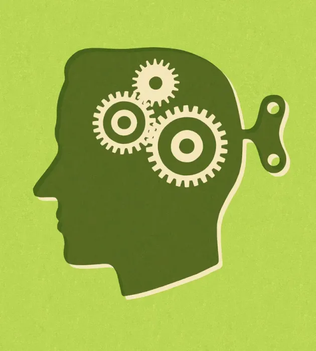 Framed Print : Man With Windup Brain Framed Print : Man With Windup Brain