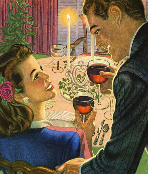 Man and Woman on a Dinner Date