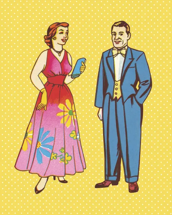 Framed Print : Man and Woman in Fancy Dress