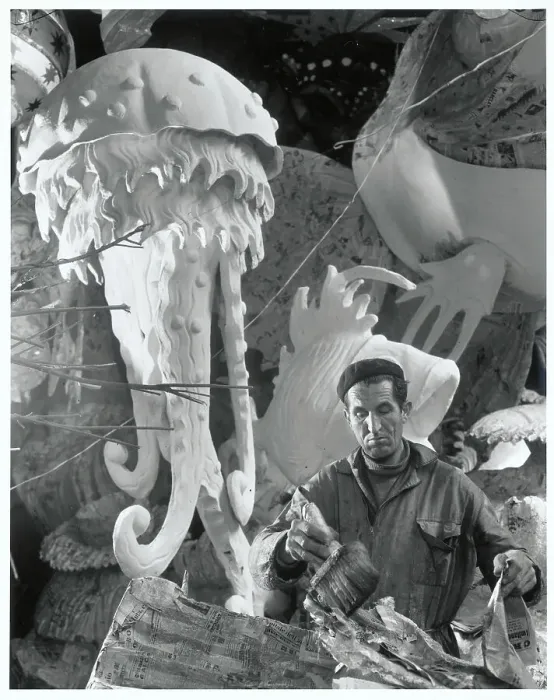 Framed Print : Man Working on Carnival Creatures by Pupazzo Framed Print : Man Working on Carnival Creatures by Pupazzo