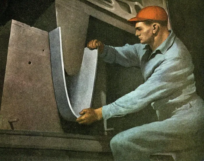 Framed Print : Man Working in Factory Framed Print : Man Working in Factory