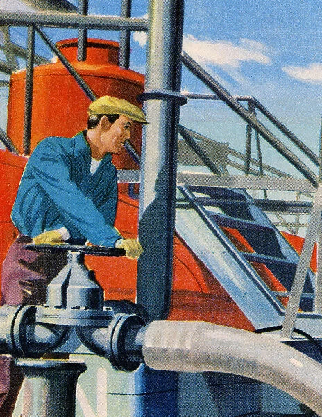 Man Working in Oil Field