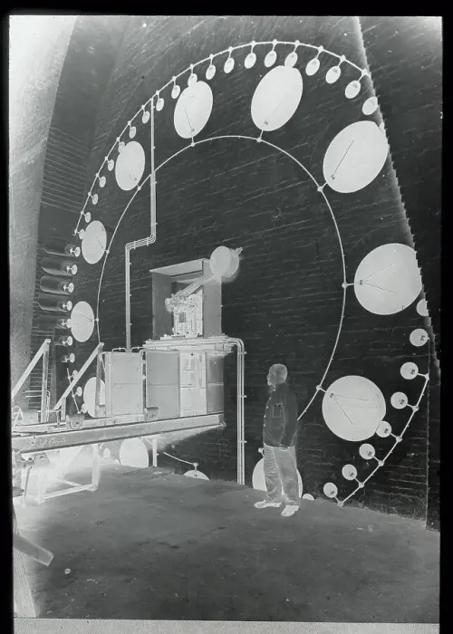 Framed Print : Man Next to Works of Large Clock Framed Print : Man Next to Works of Large Clock