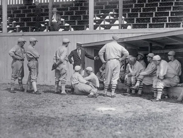 Framed Print : Manager John McGraw with NY Giants Before Spring Training Game Framed Print : Manager John McGraw with NY Giants Before Spring Training Game