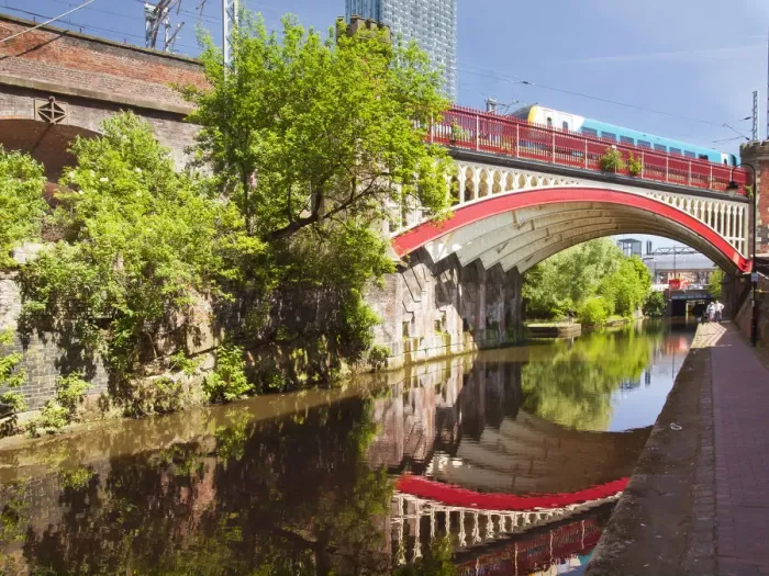 Framed Print : Manchester, a bridge over Rochdale Canal Framed Print : Manchester, a bridge over Rochdale Canal