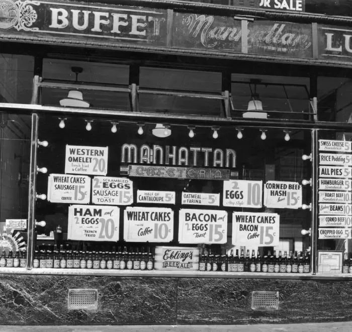 Framed Print : Manhattan Cafeteria Framed Print : Manhattan Cafeteria