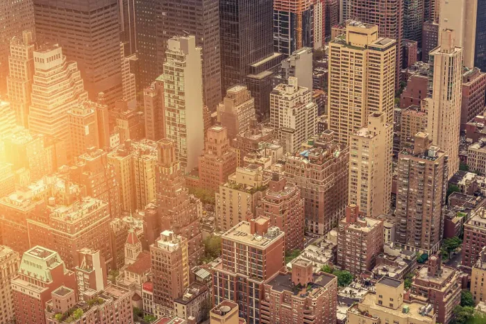 Framed Print : Manhattan cityscape aerial view Framed Print : Manhattan cityscape aerial view