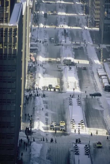 Framed Print : Manhattan In The Snow Framed Print : Manhattan In The Snow