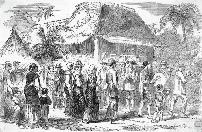 Framed Print : Manillan Marriage Ceremony in Progress